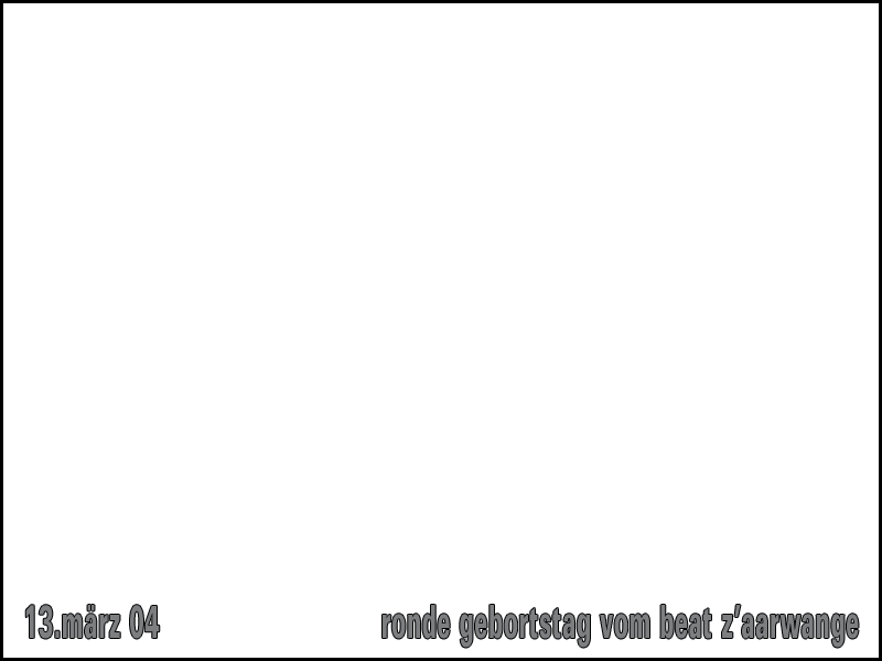 gebortstag z'aarwange